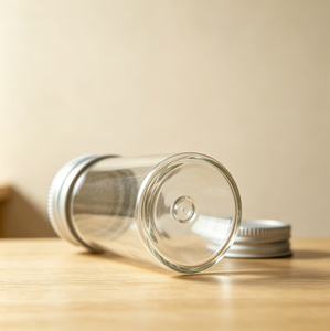 2026 Clear Glass Storage Vial Bottle Aluminium Screw Cap <b>Mini</b> Tube Container 10ml 15ml 20ml 25ml 30ml acceptable customer's logo - Product Image 2