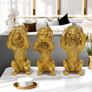 Sculpture en résine époxy représentant un lion ou un tigre, art populaire, figurine pour décoration de bureau, artisanat pour le vin à la maison - Product Image 1