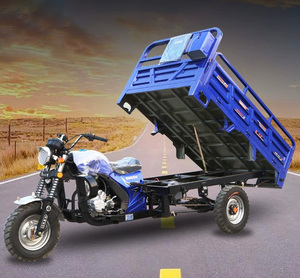 Tricycle électrique bleu motorisé avec benne basculante pour transport lourd - Product Image 4