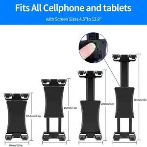 Support de tablette robuste YH3210 pour vélo d'appartement, fixation en acier ABS, support de téléphone à pince, fixation murale industrielle avec base de fixation par vis - Product Image 3