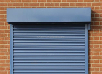 Porte à enroulement industrielle anti-effraction moderne en alliage d'aluminium, double couche, en métal creux, avec télécommande