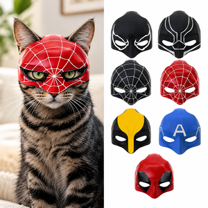 Masques en latex amusants pour chat, thème Halloween, motifs chauve-souris, chat, Joker et <span class=keywords><strong>Avengers</strong></span>, pour soirées dansantes et événements - Accessoires pour animaux de compagnie - Product Image 1