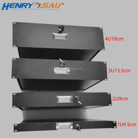 Rak Universal dapat dikunci 14 "DJ Deep 1U laci dengan kunci rak penyimpanan untuk Server casing kabinet rak Server