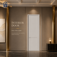 Pintu Interior Kayu Ukir Garis Sederhana Gaya Minimalis Modern Ramah Lingkungan Insulasi Suara Pintu Kamar Kustom untuk Rumah Hotel