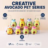 Groothandel Cartoon Avocado Dieren Squishy Slow Rebound PU Schuim Fruit Stress Verlichtend Fidget Toy voor Kinderen Volwassenen Novelty Gift OEM