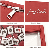 Pochette pour tuiles de mahjong, sac de rangement transparent en PVC avec fermeture éclair, étui de voyage portable et étanche pour jeu de mahjong américain, directement de l'usine