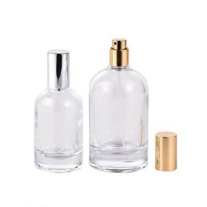 Botellas de Perfume de Vidrio Transparente/Ámbar Redondas Personalizadas, Vacías, de 30ml, 50ml, 100ml, con Pulverizador, Serigrafía, OEM/ODM Disponible - Product Image 3