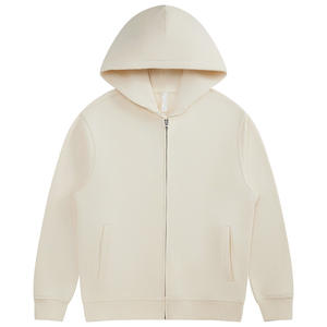 Oversized Custom <b>Hoodie</b> 330gsm Solid Color Heavyweight Drop Shoulder <b>Zip</b> <b>Up</b> - Product Image 1