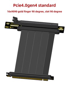 Câble Riser pour Carte Graphique PCIe 4.0 X16, 16 Ports, Montage Vertical, Compatible Séries 30/40, Offrant une Vitesse Maximale Sans Perte PCIe 4. - Product Image 1