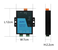 GCAN-212 Dual Channel CAN Bus ke Ethernet Gateway Converter CAN 2.0A 2.0B TCP UDP modul komunikasi industri