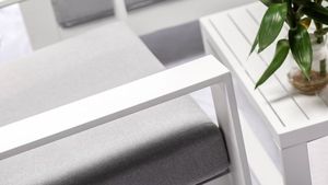 Set da Conversazione per Esterni a 5 Posti, Divano Moderno in Alluminio per Balcone, <span class=keywords><strong>Patio</strong></span> e Giardino - Product Image 4