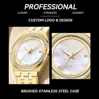 Montre à calendrier à aiguilles DK&YT Fashion Design en acier inoxydable avec bracelet de 20 mm, mouvement à quartz de marque japonaise de luxe pour femmes