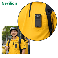 Caméra portable Gevilion 4G à porter sur le corps, 4MP Max 2K, Android 12, GPS, étanche IP67, enregistrement 8H, double SIM, cryptage vidéo