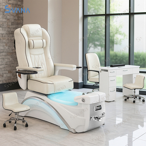 Chaise de soin des pieds pour salon professionnel, chaise de manucure et de pédicure avec massage - Product Image 5