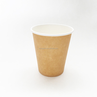 Gobelet en papier avec logo, gobelet à café en kraft/blanc, gobelets en papier jetables avec revêtement PE/PLA, 1 oz-22 oz, gobelet en papier à paroi simple