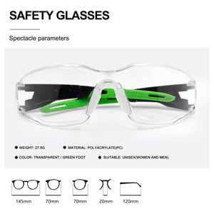 Gafas de Seguridad de Alta Calidad Antivaho, Antiarañazos, con Protección UV400, Colores Personalizables, Múltiples Colores de Lentes para Protección Ocular - Product Image 2