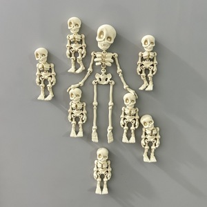 Imán de nevera articulado de PLA con diseño de calavera de arte moderno impresa en 3D, figura de acción de esqueleto con temática de Halloween, adorno de esqueleto. - Product Image 1