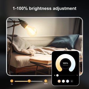 <span class=keywords><strong>Ampoule</strong></span> LED intelligente Aulipur WiFi Tuya E27, commande vocale et application, température de couleur et luminosité réglables, <span class=keywords><strong>filament</strong></span>, plastique - Product Image 4