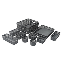 10 pièces paniers de rangement en plastique écologiques articles divers tiroir organisateur ensemble cuisine salle de bain chambre nourriture épices conteneurs de stockage