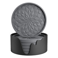Ensemble de 6 dessous-de-verre en silicone de 10 cm de diamètre, antidérapants, résistants à la chaleur, réutilisables, pour la salle à manger, la maison, la table