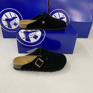 Sandalias de corcho Boston de fabricante OEM, toboganes Unisex inspirados en Birkenstocks de cuero de vaca con pie anatómico, Zapatillas de casa - Product Image 5