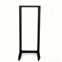 Baie de serveur mobile ouverte à double colonne 19 pouces 27U 550*1400*120MM en acier laminé à froid SPCC, profondeur 120 mm