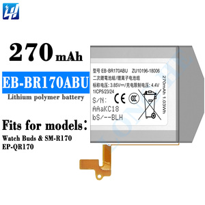 <span class=keywords><strong>Batería</strong></span> Original EB-BR170ABU para Samsung <span class=keywords><strong>Galaxy</strong></span> <span class=keywords><strong>Buds</strong></span> SM-R170  EP-QR170 <span class=keywords><strong>Batería</strong></span> para Reloj Inteligente - Product Image 1