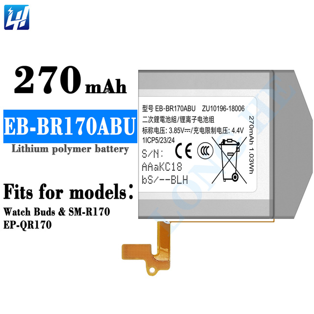 Original Battery EB-BR170ABU for Samsung Galaxy Buds SM-R170  EP-QR170 SmartWatch Battery