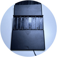 Onlyoa 2.1x5.5mm DC connecteur mâle prise 8 * AA 12V support de batterie boîtier avec interrupteur marche/arrêt et couvercle pour Led néon