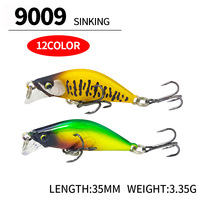 Japon Microbe Mini Naufrage Minnow Pêche 35s 3.5g 35mm Stream Artificielle Dur Swimbait Truite Leurre De Pêche