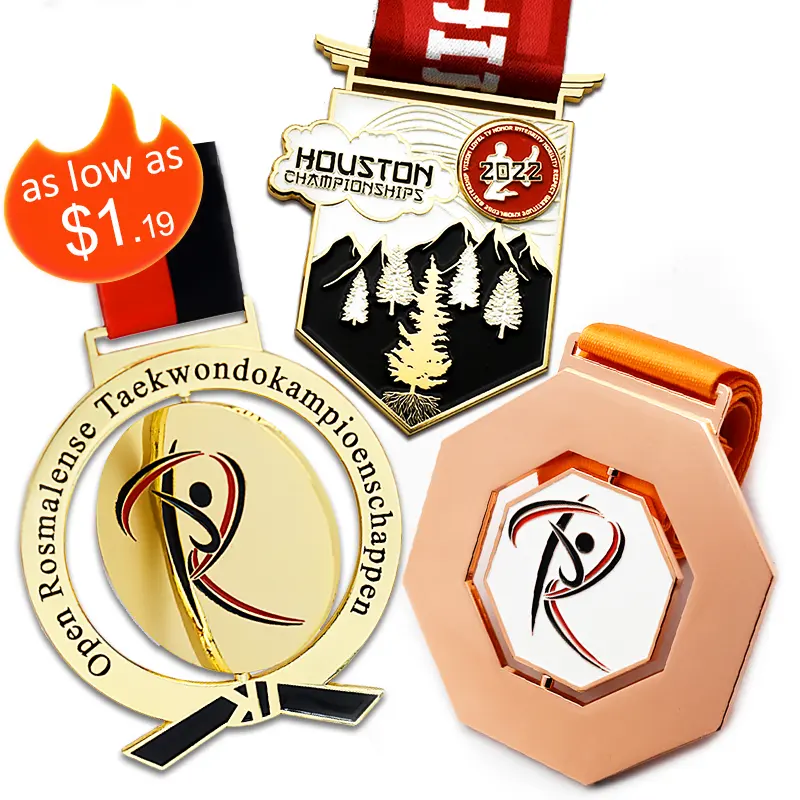 Médaille de Marathon demi-personnalisée avec Logo en métal, médailles de course à pied, de Sport 2D 3D, vente en gros