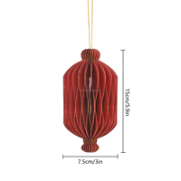 DIY Weihnachtsdekoration Rote Weihnachtsdekoration Oster-Feiertagsparty-Zubehör 3D Wiederverwendbare Umweltfreundliche Papierkugeln mit Magnet für Zuhause