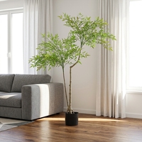 Arbre en bambou Nandina artificiel, plante tropicale artificielle, décoration réaliste, plantes vertes artificielles pour la maison et le jardin