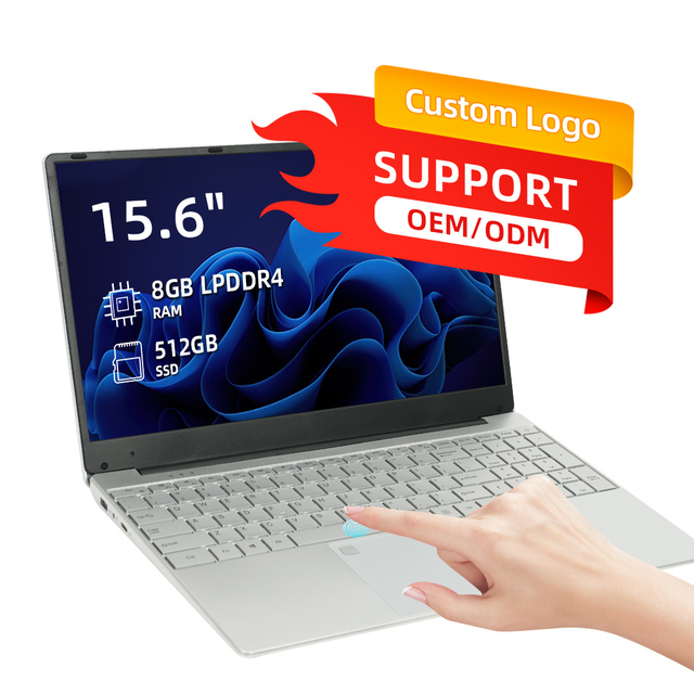 Office Laptop 15.6 Inch J4125 IPS FHD Screen 1920*1080 Netbook Ordinateur Portable Business Laptop with Fingerprint Unlock