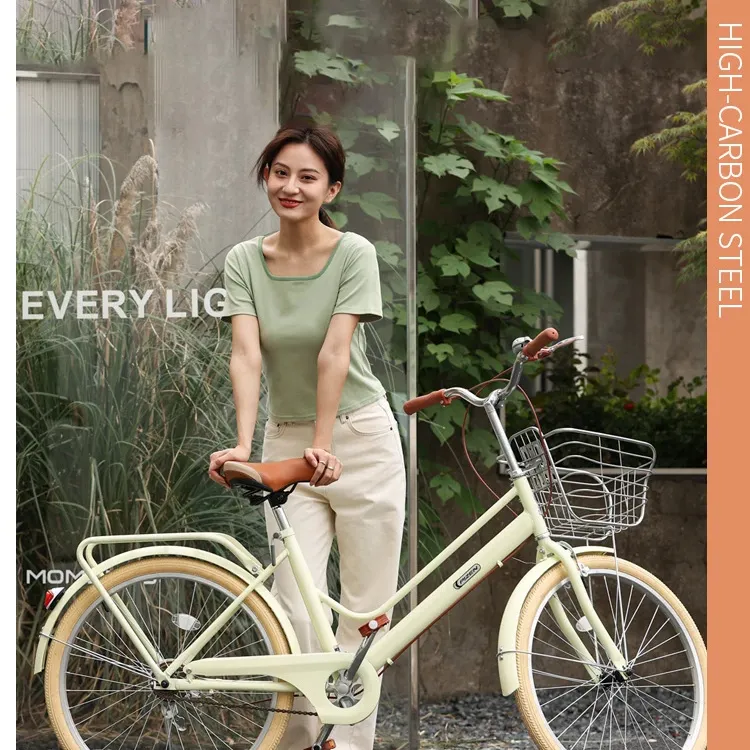 จักรยานสำหรับผู้หญิงขนาด24 26นิ้วใช้ได้ทุกเพศ/คุณภาพจักรยานสำหรับคนหนุ่มสาวจักรยานในเมืองสำหรับผู้ใหญ่