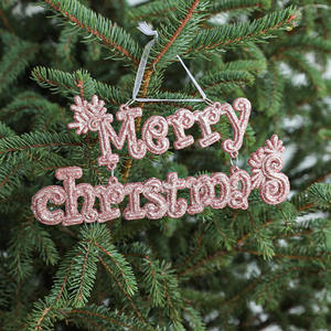 Décorations de Noël Joyeux Noël Lettres scintillantes à suspendre pour l'arbre de Noël Décorations de fête de Noël - Product Image 3