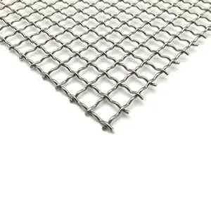 3x3 mesh 304 ss 316 net Woven Metal stainless steel wire crimped mesh