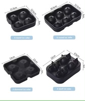 Bac à glaçons en silicone en forme de boule pour boisson, whisky, 6 cavités