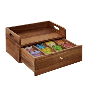 Custom Logo Lacquered Wooden <b>Tea</b> Storage <b>Box</b> | Foldable Durable Handmade Gift <b>Box</b> with Lid Customizable Capacity & Easy Cleaning - Product Image 1