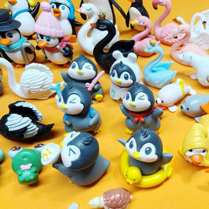 Оптовая продажа, миниатюрные фигурки животных, игрушки, каваи, мультфильм, детский домашний декор, банный шар, игрушки из смолы, пластиковые поделки, пингвин, птицы, Лебедь - Product Image 5