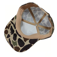 Topi Trucker 5 Panel Bermotif Camo, Pinggiran Datar, Jaring Busa, dengan Snapback yang Dapat Disesuaikan, Ringan, Nyaman, untuk Aktivitas Luar Ruangan dan Memancing