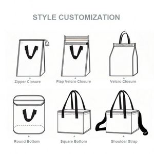 Logo Custom Waterproof Nonwoven Thermal Bag Cooler Bag Insulated Aluminum Foil Food Delivery Dessert Lunch Takeaway Cooler Bags - Product Image 4