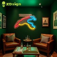 Enseigne néon LED personnalisée, éclairage paysager commercial, décoration murale pour maison et bâtiment, impression UV sur acrylique, résolution 4K, publicité automobile