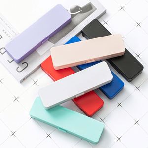 Stylish Pastel Candy-Colored Plastic Pencil <b>Box</b> - Perfect Student <b>Gift</b> & Organizer for School Supplies - Product Image 3