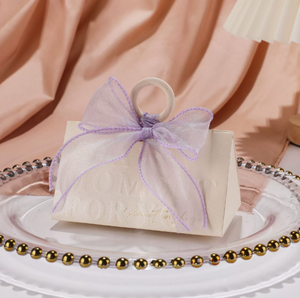 Boîte à bonbons triangulaire de luxe couleur champagne, coffret cadeau en bois pour bagues de mariage, idéal pour cérémonies et banquets de mariage - Product Image 4