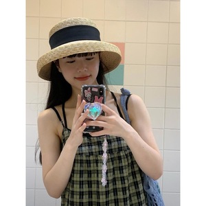 หมวกชายหาดผู้หญิง <span class=keywords><strong>JL31</strong></span> แบบปรับแต่งได้ หมวกกันแดดฤดูร้อนสไตล์วินเทจ ลายทาง ทำจากฟางข้าว สำหรับกิจกรรมกลางแจ้ง ทรงโคลช ปีกกว้าง ประดับโบว์ริบบิ้นกว้าง รุ่นเฮอร์เบน - Product Image 2