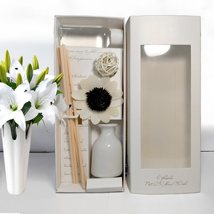 Nuevo diseño de lujo Barra de ratán sin llama aceite esencial Perfume aromaterapia botella de cerámica 30ML botella difusora de caña - Product Image 2