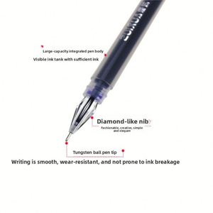 18 Simple Style Plastic Gel <b>Pen</b> 0.38mm Black/<b>red</b>/blue Ink Diamond <b>Pen</b> Tip for Office & School Use - Product Image 3