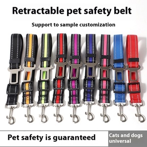 Nylon Golden Hair Teddy Car Artifact Retractable 5m Traction Belt Solid Plastic Pet Safety <strong>Harness</strong> Featuring Fixed <strong>Dog</strong> <strong>Chain</strong> - Product Image 2