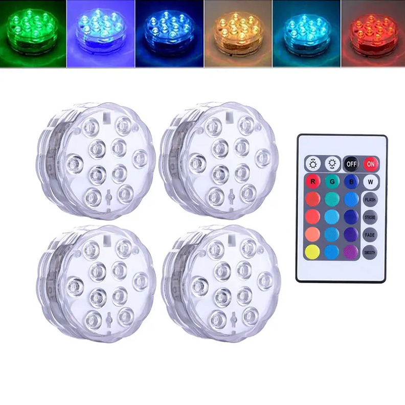 Remote Control RGB Luces Piscina IP68 Waterproof LED Swimming Pool Light Underwater Led Light Lighting for Swimming Pool